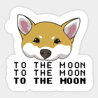 Stonks - Shiba to the Moon Sticker